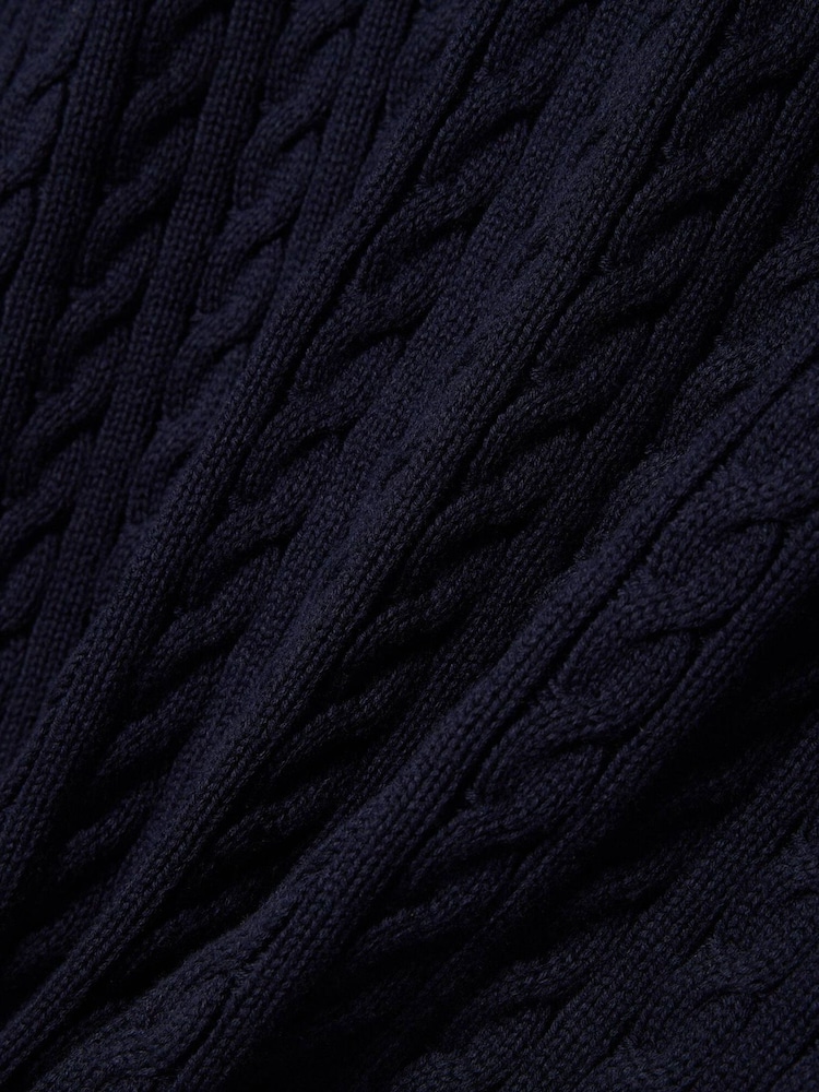 Lacoste Ärmelloser Zopfmuster-Pullover in normaler Passform - Bild 9 von 9