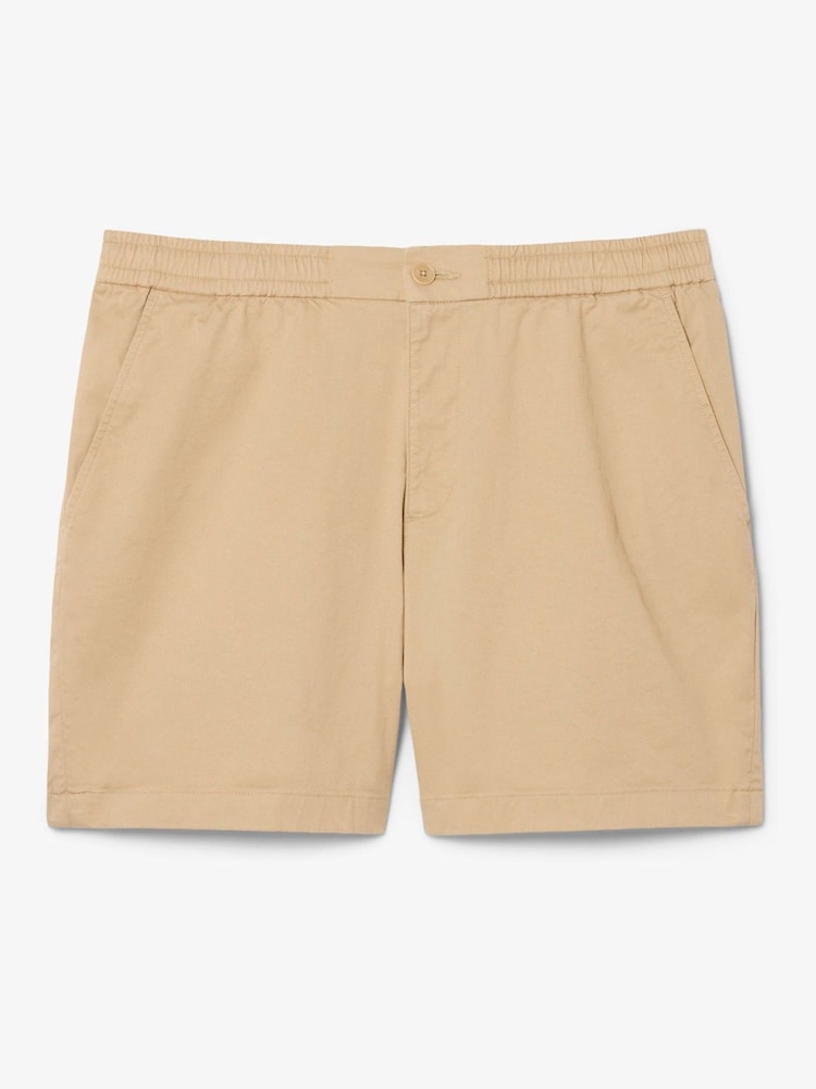 Lacoste Natural Relaxed Fit Stretch Cotton Shorts - Image 1 of 5
