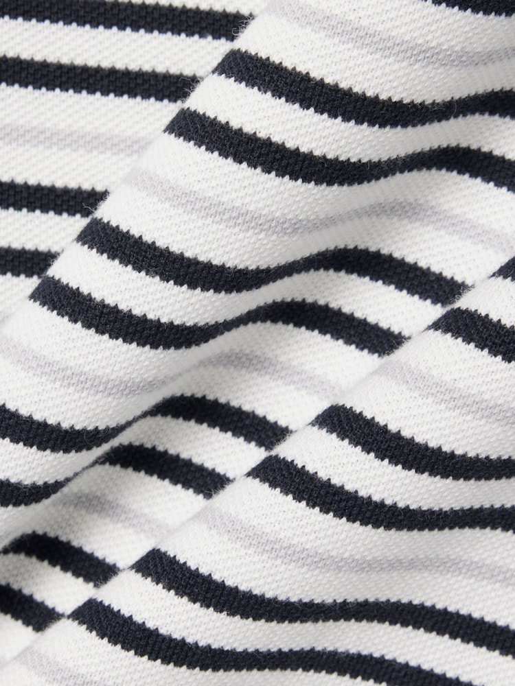 Lacoste Black Regular Fit Striped Mini-Piqué Polo Shirt - Image 3 of 3
