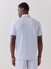 Ljus Blå - Lacoste Vanlig passform Ultra-Dry UPF50 Jersey Polotröjor - Bild 3 av 5