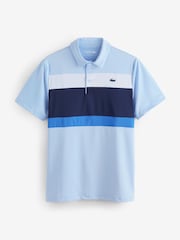 Ljus Blå - Lacoste Vanlig passform Ultra-Dry UPF50 Jersey Polotröjor - Bild 5 av 5