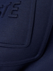 Lacoste Blue Classic Fit Embossed Cotton T-Shirt - Image 9 of 9