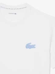 Lacoste Blue Crocodile Print Jersey and Poplin Pyjamas Set - Image 3 of 3