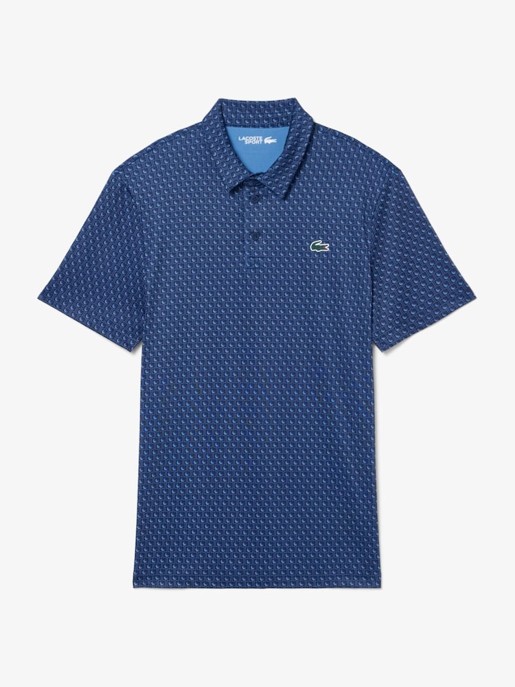 Lacoste Blue Regular Fit Ultra-Dry UPF 50 Jersey Golf Polo Shirt - Image 1 of 3