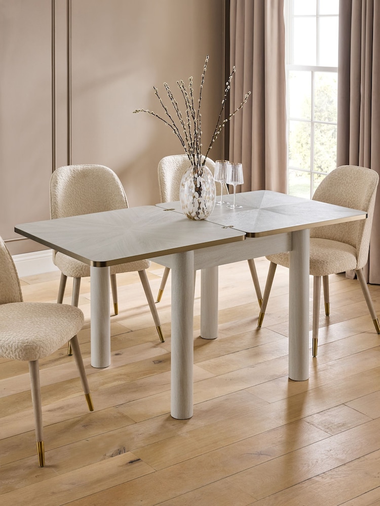 Grey Mia Marquetry 4 to 6 Seater Dining Table - Image 2 of 11