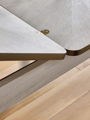 Grey Mia Marquetry 4 to 6 Seater Dining Table - Image 5 of 11