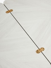 Grey Mia Marquetry 4 to 6 Seater Dining Table - Image 7 of 11