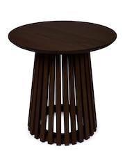 Julian Bowen Dark Oak Ollie Round Lamp Table - Image 3 of 6