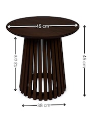 Julian Bowen Dark Oak Ollie Round Lamp Table - Image 6 of 6