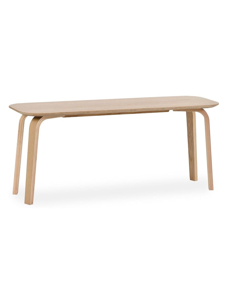 Julian Bowen Light Beech Oak Kaito Oak Curved Leg Bench - Image 6 of 6