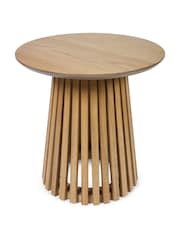 Julian Bowen Natural Oak Ollie Round Lamp Table - Image 3 of 5