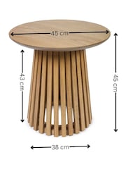 Julian Bowen Natural Oak Ollie Round Lamp Table - Image 4 of 5
