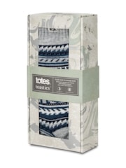 Totes Toasties Mens Sherpa Lined Fair Isle Slipper Socks - Bild 2 von 5