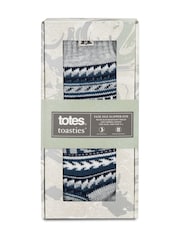 Totes Toasties Mens Sherpa Lined Fair Isle Slipper Socks - Bild 5 von 5