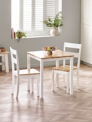 Julian Bowen Natural or White Linwood Square Dining Table - Image 1 of 6