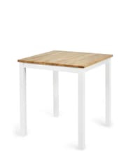 Julian Bowen Natural or White Linwood Square Dining Table - Image 3 of 6
