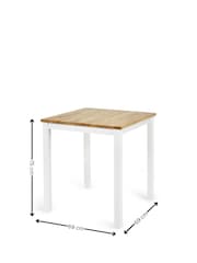 Julian Bowen Natural or White Linwood Square Dining Table - Image 5 of 6