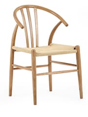 Julian Bowen Natural Oak Set of 2 Symi Dining Chairs - Image 1 of 5