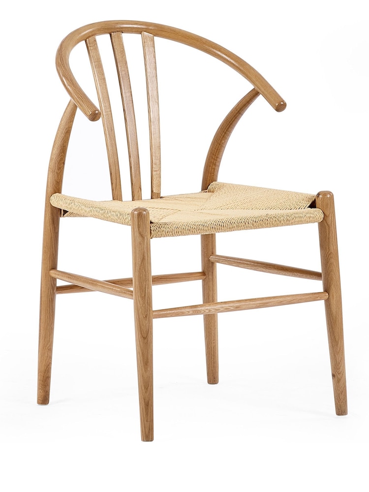 Julian Bowen Natural Oak Set of 2 Symi Dining Chairs - Image 1 of 5
