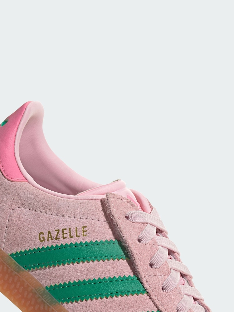 Buy adidas Originals Pink Gazelle Comfort Closure Elastic Lace Shoes from  Next USA