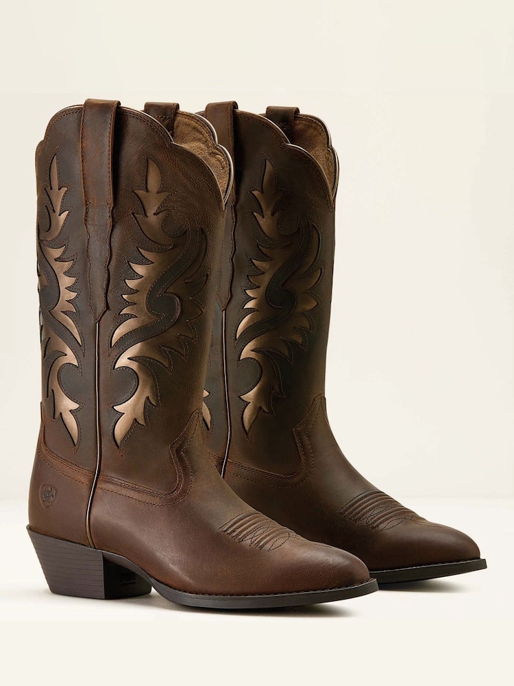 Ariat Womens Heritage R Toe Retro Brown Boots - Image 4 of 4 Ariat Womens Heritage R Toe Retro Brown Boots - Image 4 of 4
