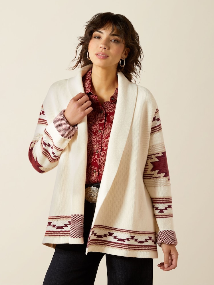 Ariat Womens Westward Southwest Brown Jumper - Image 1 of 4