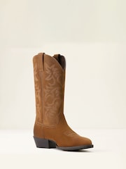 Mens Heritage Western R Toe Brown Boots - Image 2 of 4
