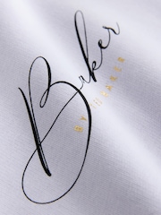 Baker by Ted Baker 2 Piece Graphic Crew Sweat Top & Flare Set - Image 3 of 6
