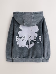Baker by Ted Baker Oversized Acid Wash Hoodie - Image 2 of 6
