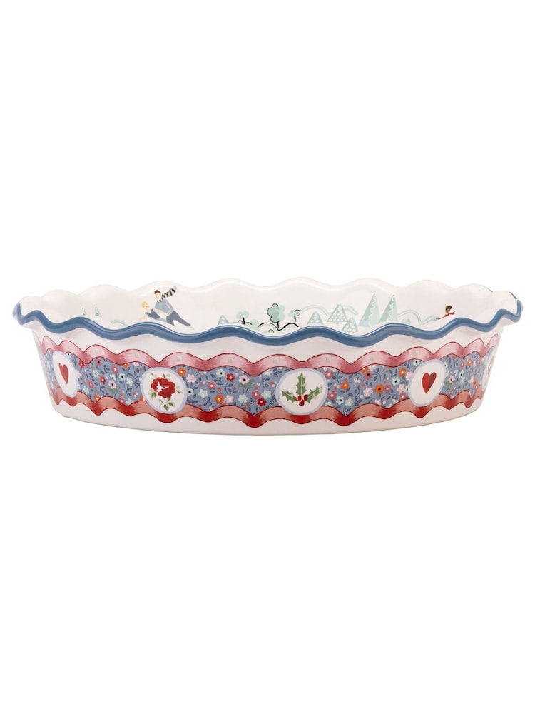 Cath Kidston Blue Christmas Journey Pie Dish - Image 2 of 5 Cath Kidston Blue Christmas Journey Pie Dish - Image 2 of 5