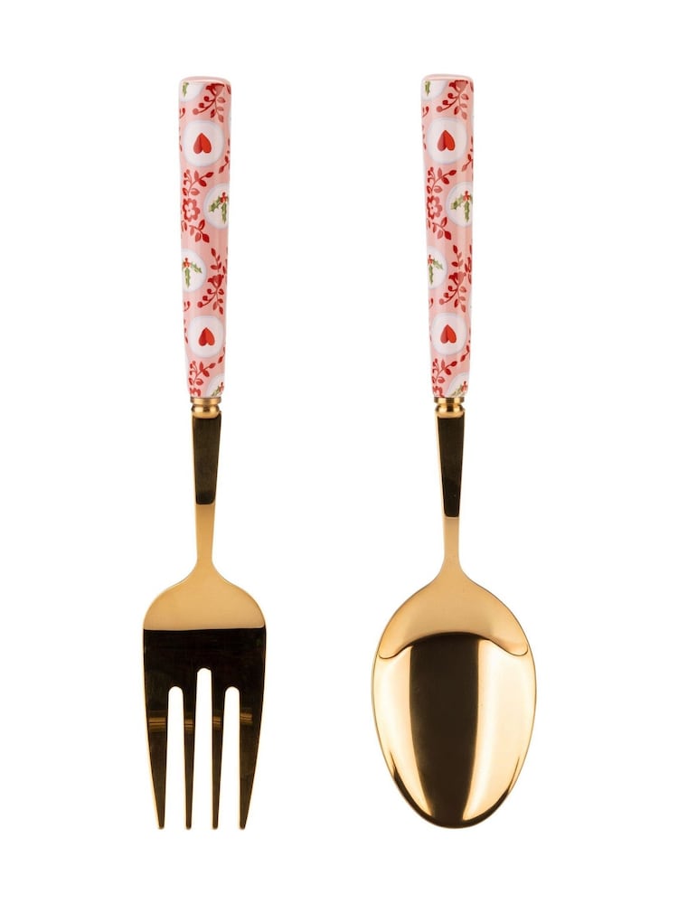 Cath Kidston Pink Holly Spots Serving Utensils - Image 2 of 4 Cath Kidston Pink Holly Spots Serving Utensils - Image 2 of 4