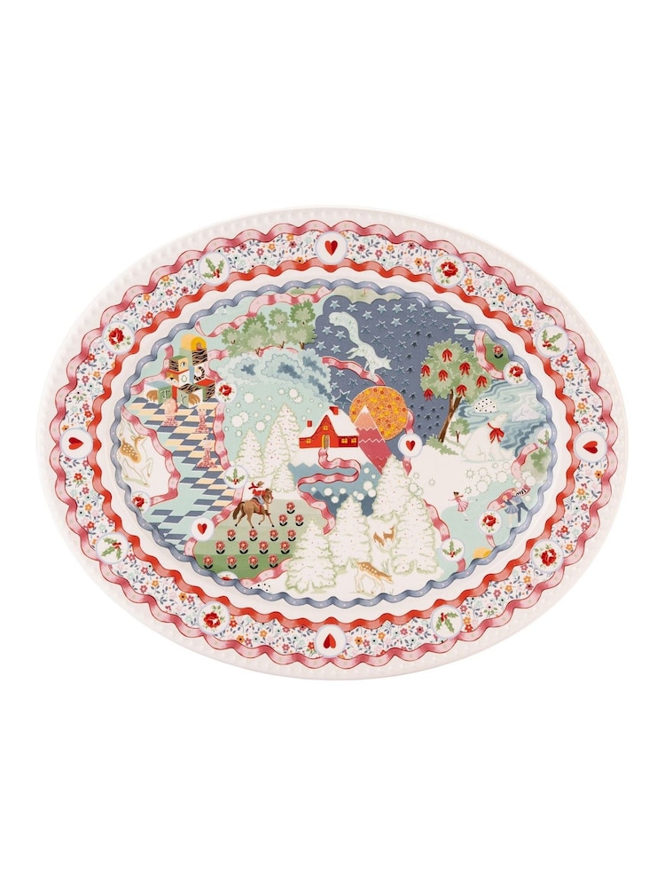 Cath Kidston Blue Christmas Journey Platter - Image 2 of 4 Cath Kidston Blue Christmas Journey Platter - Image 2 of 4