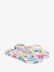 Superdry Cream Printed Flip Flops - Image 3 of 6