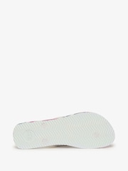 Superdry Cream Printed Flip Flops - Image 6 of 6