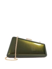 Dune London Green Balancing Asymmetric Angular Clutch Bag - Image 1 of 5