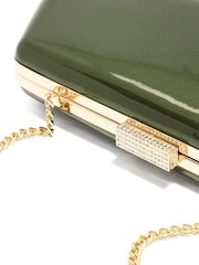 Dune London Green Balancing Asymmetric Angular Clutch Bag - Image 4 of 5