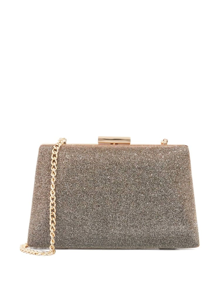 Dune London Brown Bellaria Angled Frame Clutch Bag - Image 1 of 5 Dune London Brown Bellaria Angled Frame Clutch Bag - Image 1 of 5
