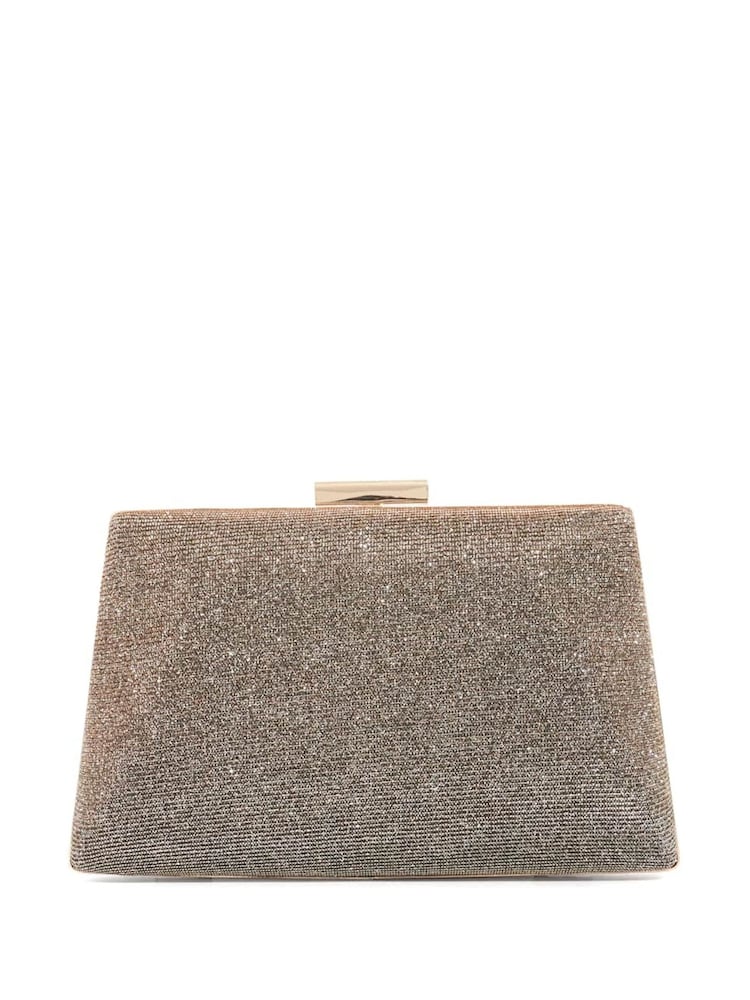 Dune London Brown Bellaria Angled Frame Clutch Bag - Image 2 of 5 Dune London Brown Bellaria Angled Frame Clutch Bag - Image 2 of 5