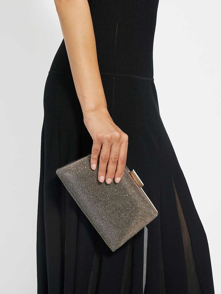 Dune London Brown Bellaria Angled Frame Clutch Bag - Image 5 of 5 Dune London Brown Bellaria Angled Frame Clutch Bag - Image 5 of 5