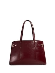 Dune London Red Large Define Belted Tote Bag - Image 3 of 5