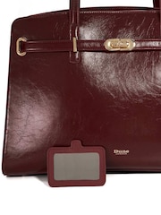 Dune London Red Large Define Belted Tote Bag - Image 4 of 5
