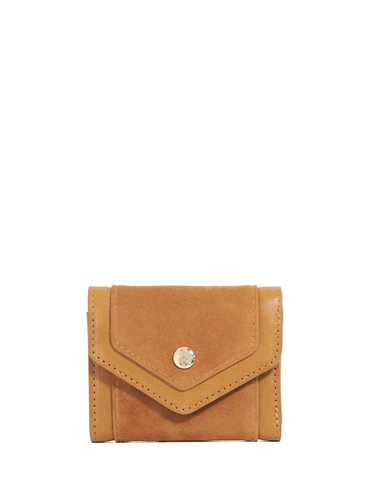 Dune London Brown Medium Kamara Foldover Card Holder - Image 1 of 5