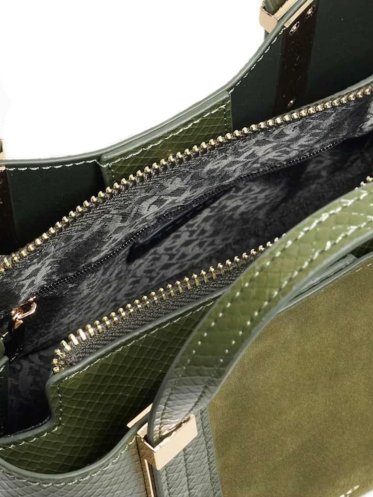 Dune London Green Dinkydorry Mini 3 Part Tote Bag - Image 2 of 5