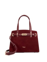 Dune London Red Medium Dinidefine Belted Tote Bag - Image 1 of 5