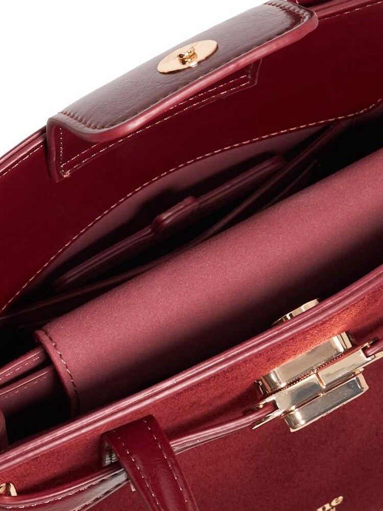 Dune London Red Medium Dinidefine Belted Tote Bag - Image 2 of 5 Dune London Red Medium Dinidefine Belted Tote Bag - Image 2 of 5