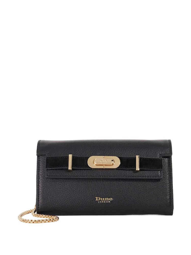 Dune London Black Showmance Belted Phone Cross-Body Bag - Image 1 of 6 Dune London Black Showmance Belted Phone Cross-Body Bag - Image 1 of 6