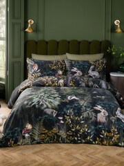 Paoletti Forest Green Sherwood Forest Printed Duvet Cover Set - Image 1 of 3