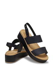 Crocs Nude Brooklyn Matte Wrap Low Wedges - Image 2 of 6