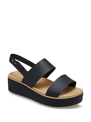 Crocs Nude Brooklyn Matte Wrap Low Wedges - Image 4 of 6