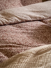 Yard Cinnamon Perrie Leaf Muslin Duvet Cover Set - Image 6 of 6
